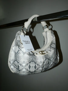 Roberto Cavalli snake print hobo bag