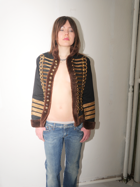 s0116 faux fur orchestra jacket