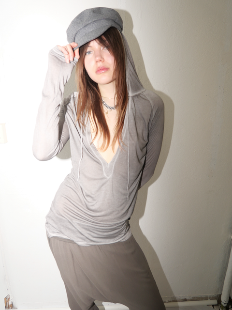 s0110 grey wool cap