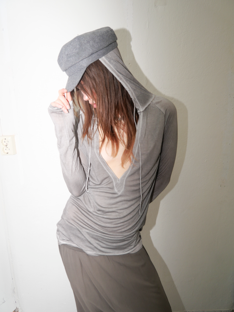 s0110 grey wool cap