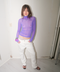 s0122 sheer lilac mesh turtleneck