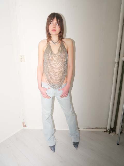 s0138 beaded cascade halter top (1990)