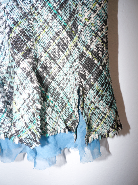 S0139 textured tweed mini skirt