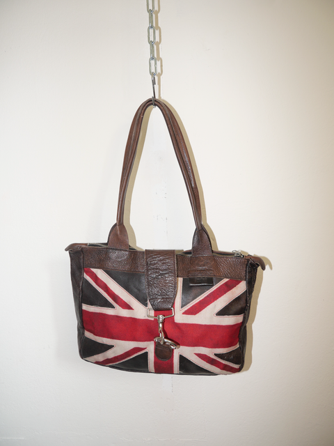 S0143 UK canvas leather bag