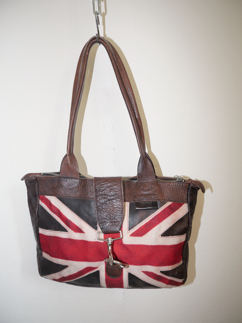 S0143 UK canvas leather bag