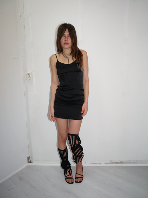 S0152 silk slip dress