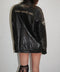 S0158 worn leather biker jacket