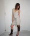 S0159 fringe viscose dress
