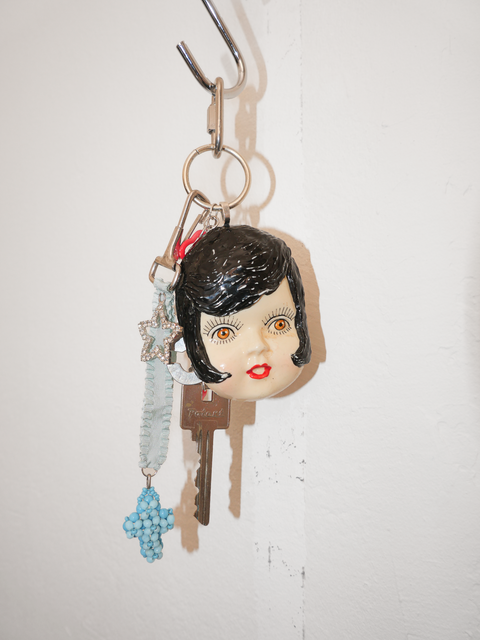 S0165 handmade vintage baby doll bag charm (1940's)
