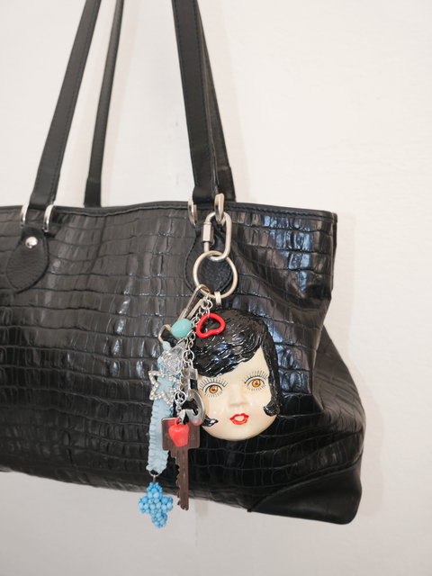 S0165 handmade vintage baby doll bag charm (1940's)