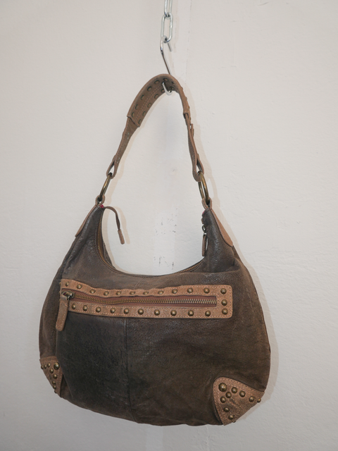 S0163 Just Cavalli studded pony hair bag