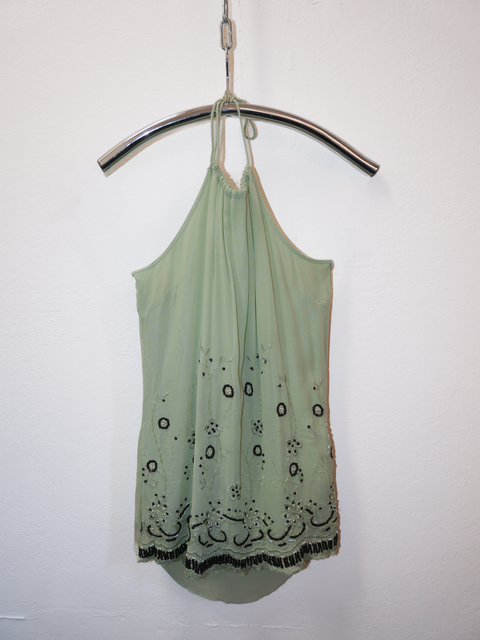1990's beaded halter top