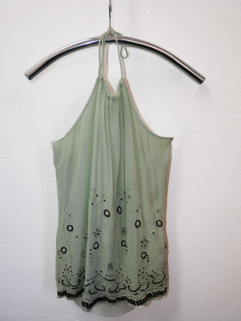 1990's beaded halter top