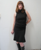 2000's black midi skirt