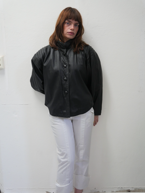 1980's leather bomber jacket