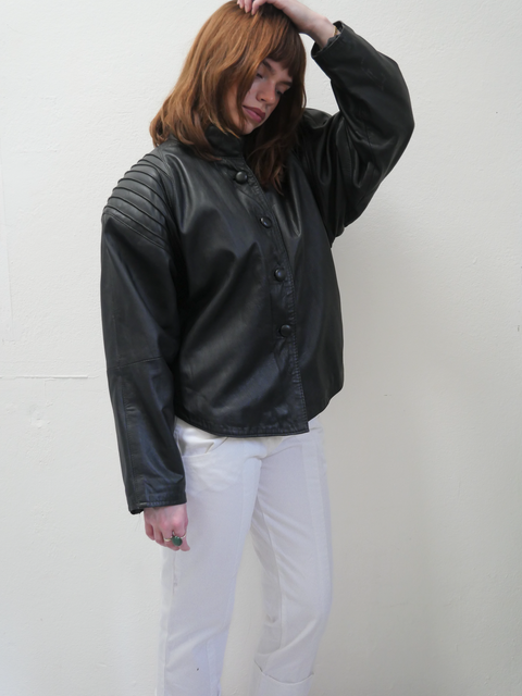 1980's leather bomber jacket
