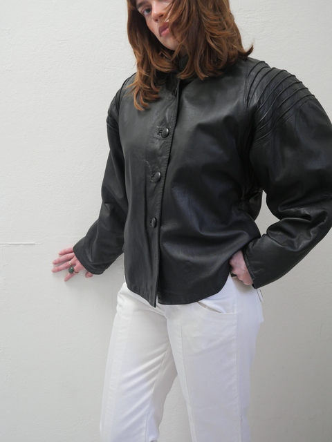 1980's leather bomber jacket