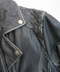2000's intricately woven leather moto jacket