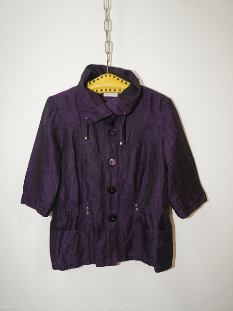 2000's shimmer linen jacket