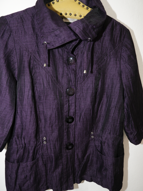2000's shimmer linen jacket