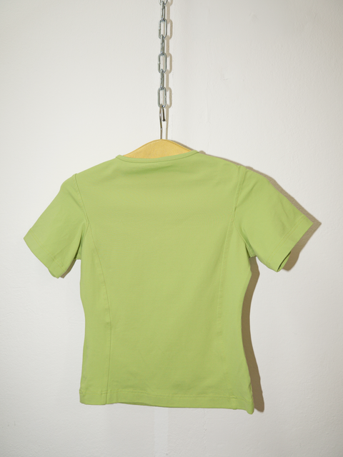 2000’s lime green Adidas athleisure  tee