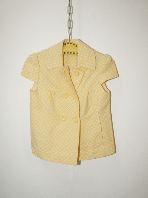 2000’s pastel check structured peacoat