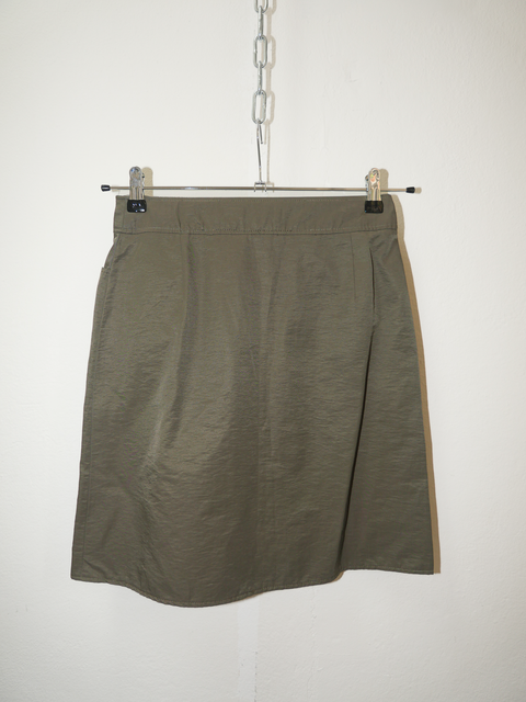 2000's liquid khaki skirt