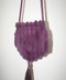 1970’s lavender rabbit fur tassel bag