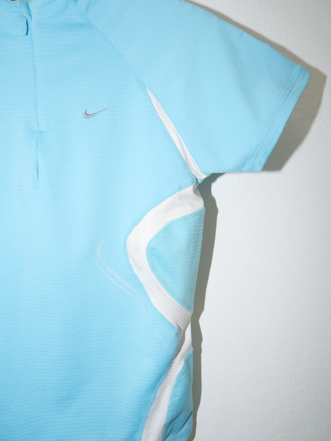 2000's ice blue nike motion top