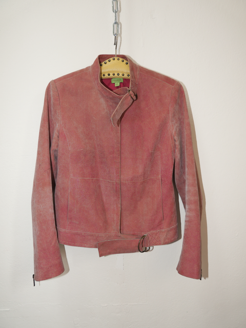 2000's pink suede jacket