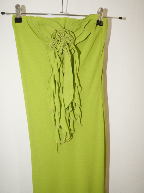 2000's lime fairy mesh dress