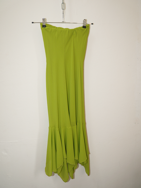 2000's lime fairy mesh dress