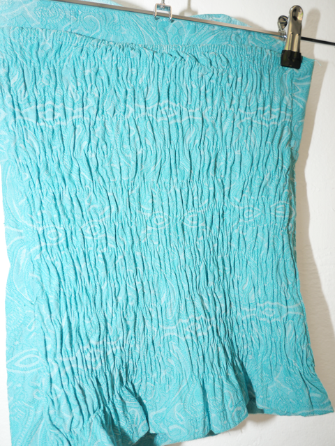 2000's turquoise jacquard bandeau top