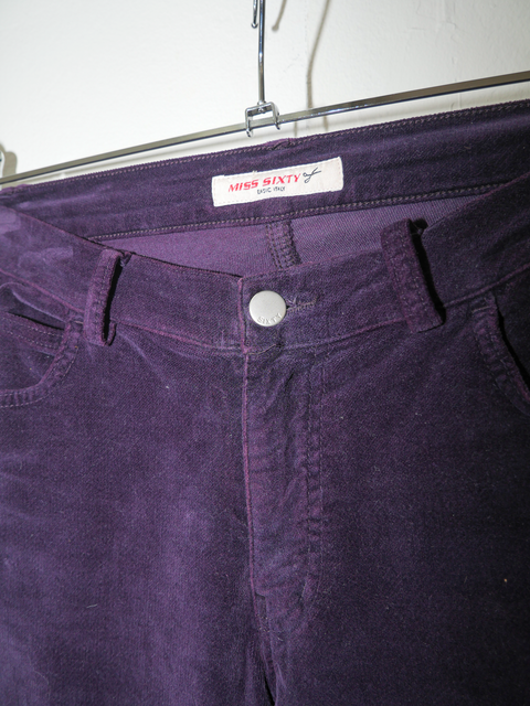 2000’s velvet Miss Sixty flared pants