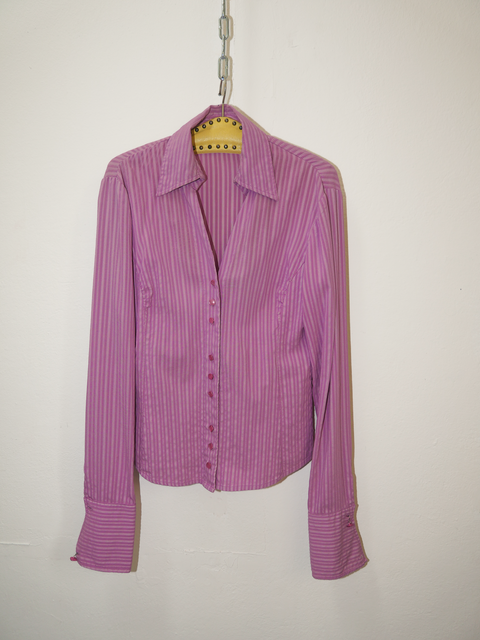 2000’s lilac striped cotton shirt