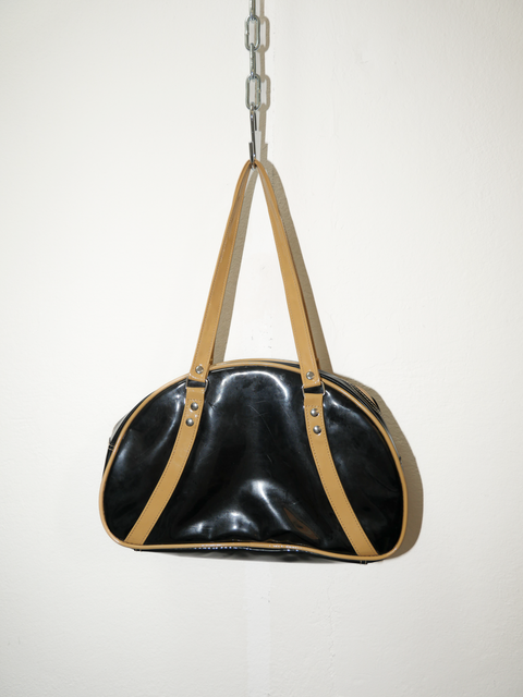 2000's black jelly bowling bag