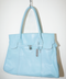 2000's ice blue leather firkin bag