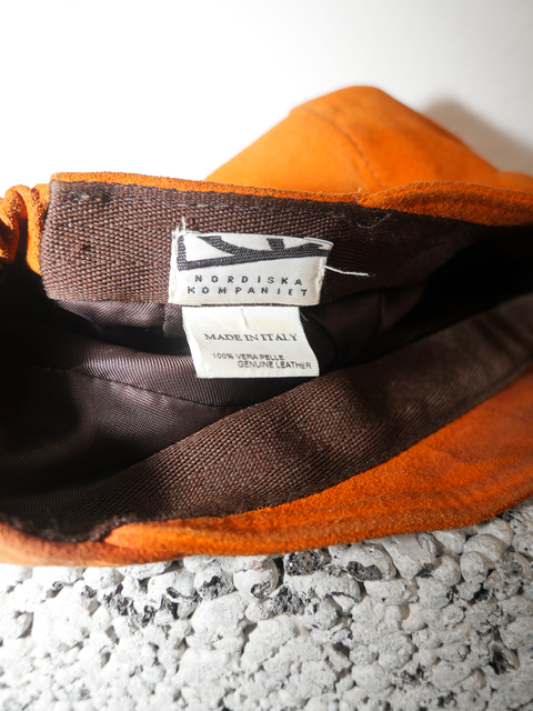 1980's nordiska kompaniet suede baker boy cap