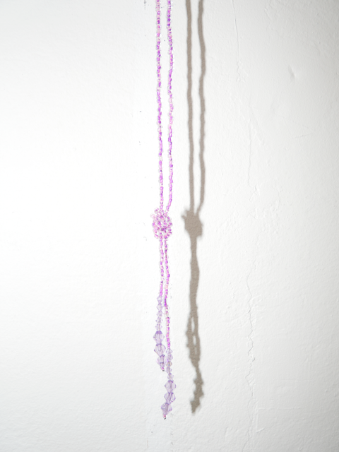 2000's purple wrap around beaded necklace