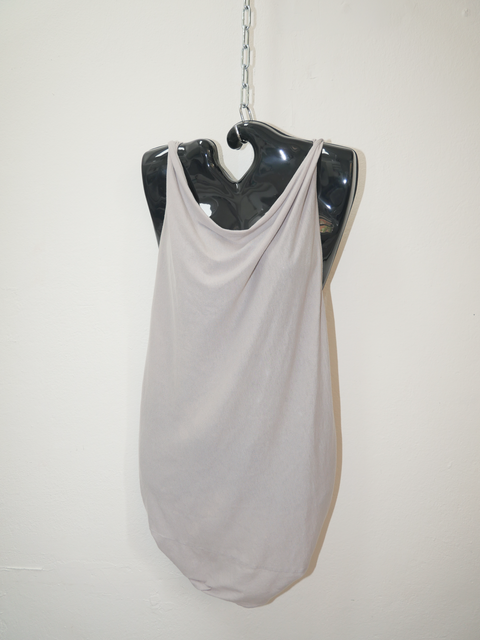 2000's draped embellished back dress