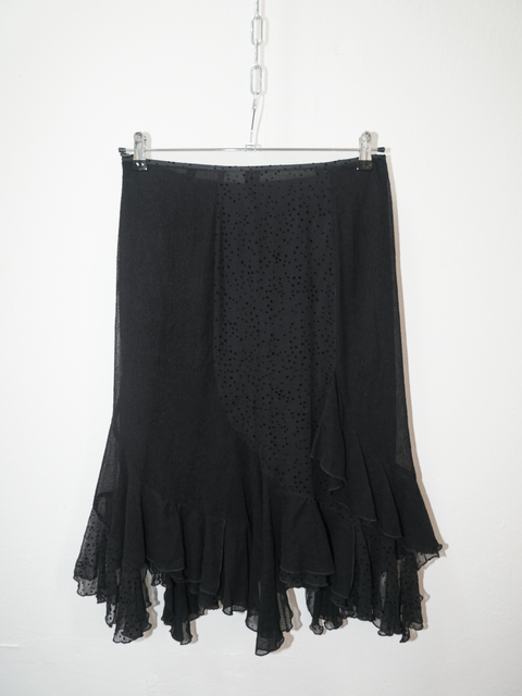 2000’s sheer polka dot midi skirt