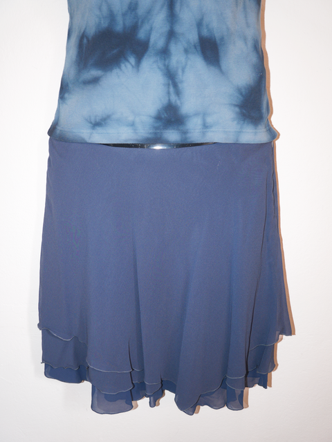 1990’s pure silk layered midi skirt