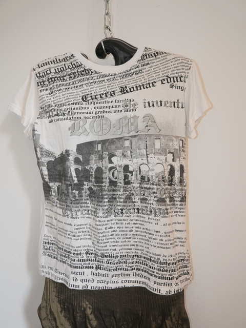 2000’s rome newspaper graphic tee