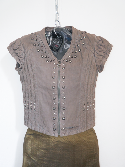 2000’s GUESS studded leather top
