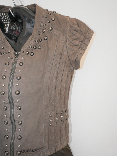 2000’s GUESS studded leather top