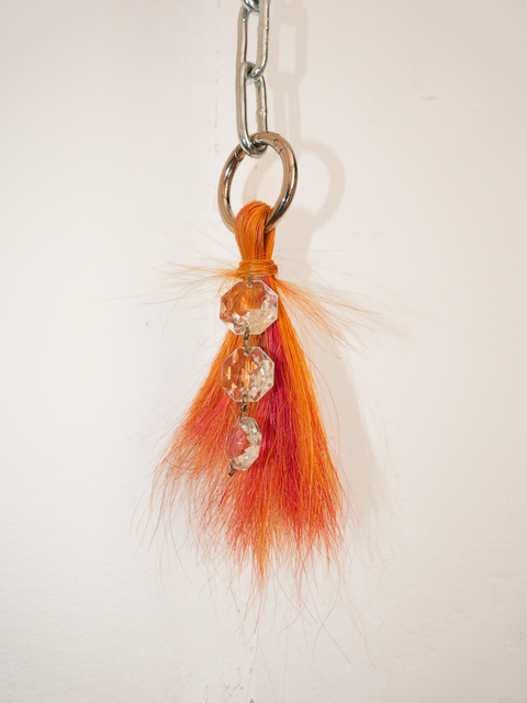 Upcycle horse bag charm
