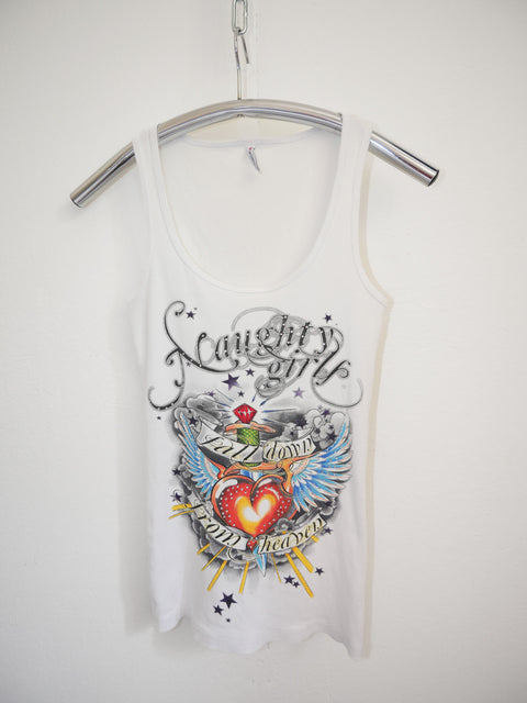 2000's rhinestone graphic tank