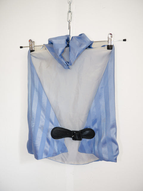 1990's open back satin halter top