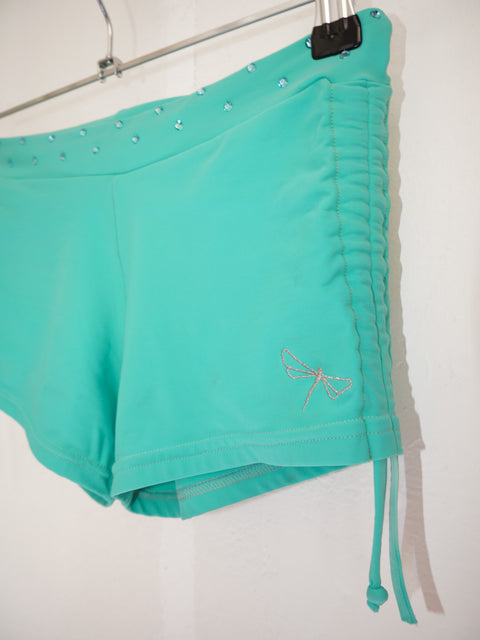 2000's rhinestone swim shorts
