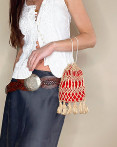 Macramé pouch bag